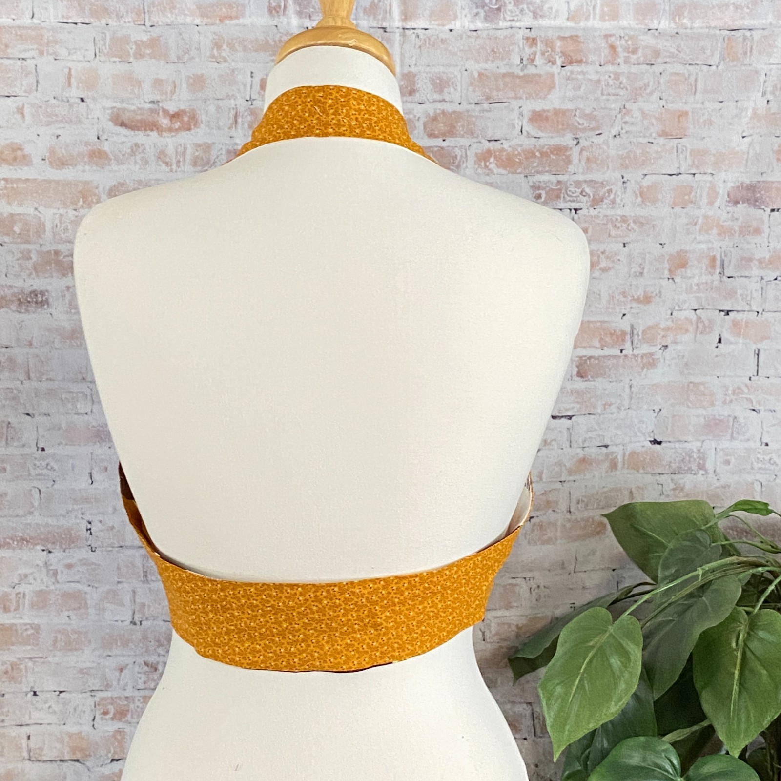 Reversible 1960s Retro Halter Top Size Large OOAK Handmade