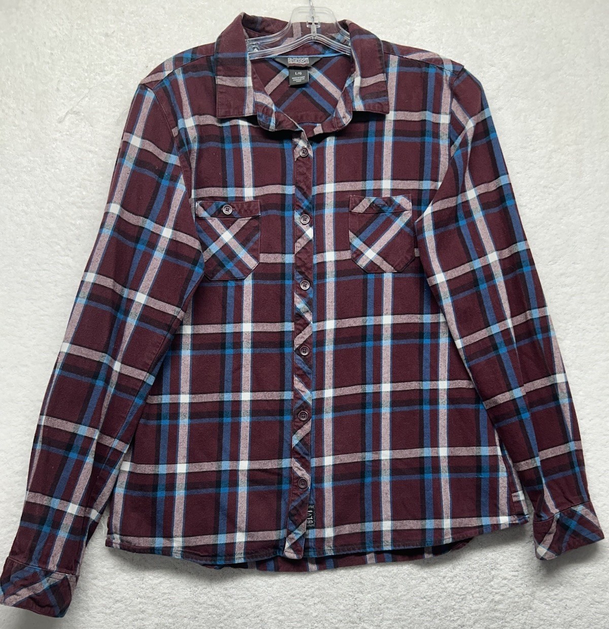 Outdoor Research Womens Size L Ceres Long Sleeve Red Button Up Top (S8)