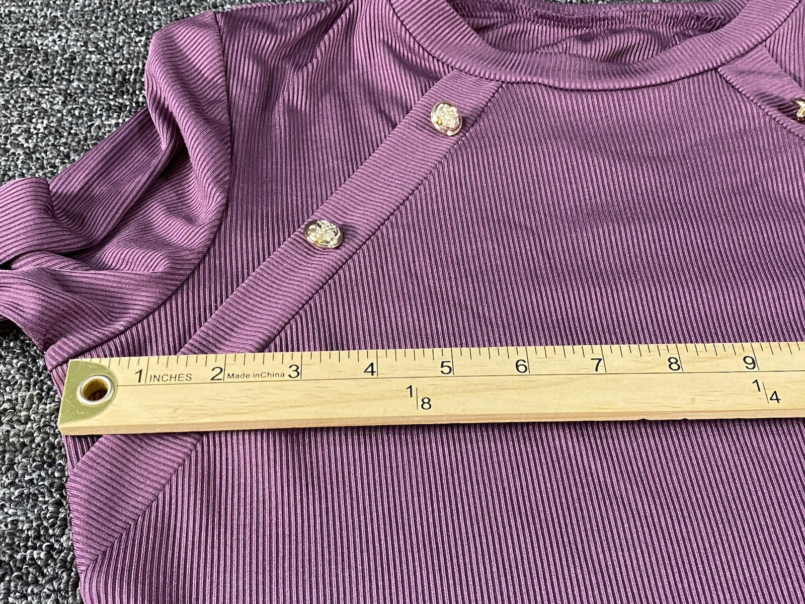 SHEIN Women’s Top Long Sleeve Plum Pullover Size L