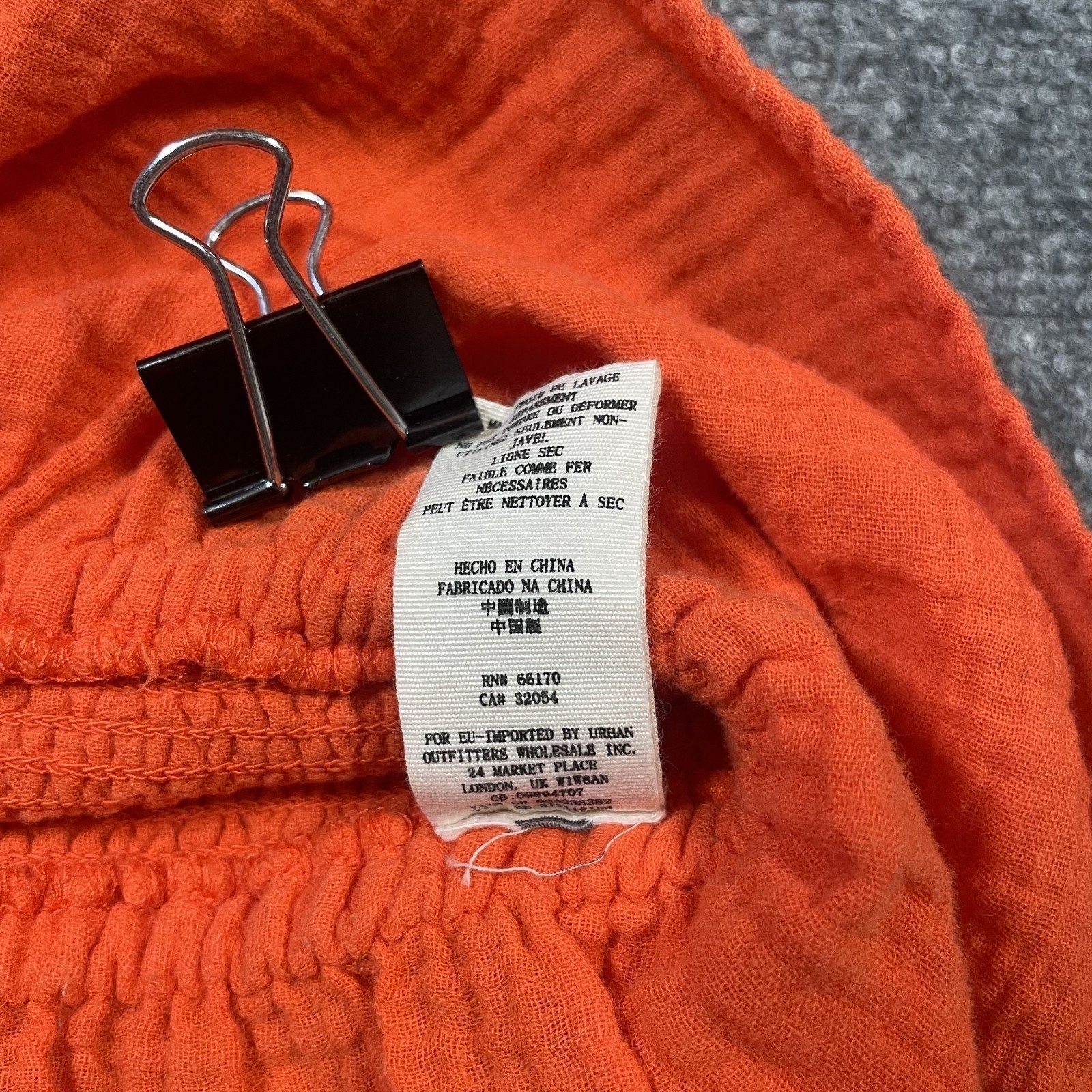 Free People Smock It To Me Peplum Crop Top Size Small Orange Contrast Stitching