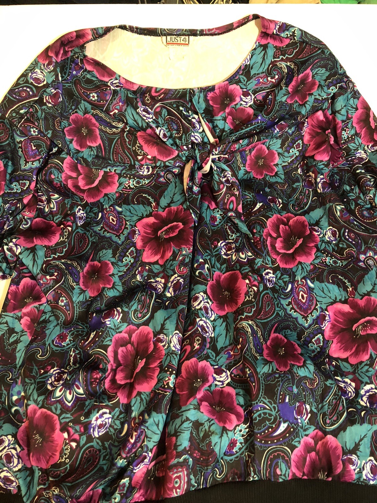 Just 4 Vintage Women’s Top Blouse 22w Made In USA Sh4
