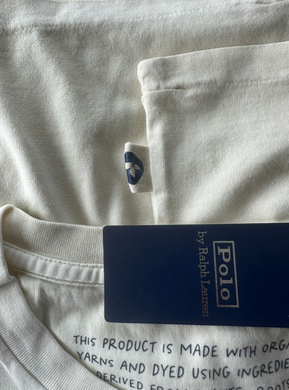 POLO RALPH LAUREN ORGANIC DYED YARN T-Shirt Tee Classic Fit Organic Tee Top New M