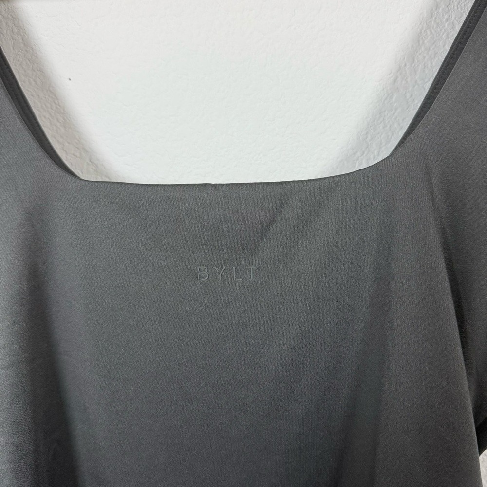 NWOT Bylt Women’s Square Neck Bodysuit in Ash Grey Size S
