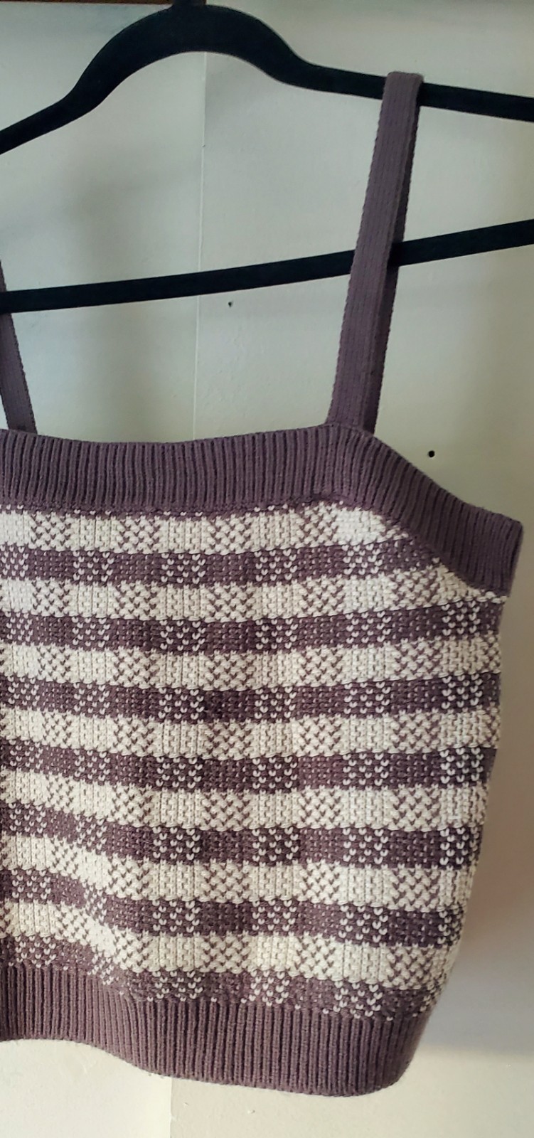 525 America Women Knit Top Purle White Small