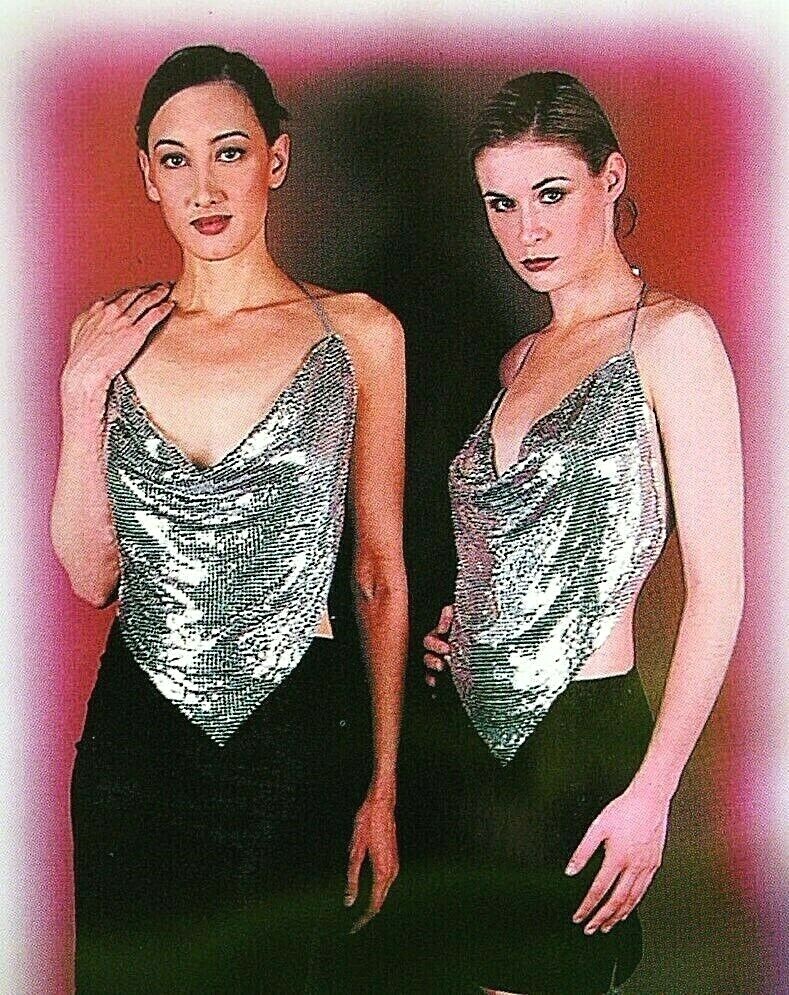Women Metal Mesh Top ” Bottom V shape cut ” ( USA STOCK )