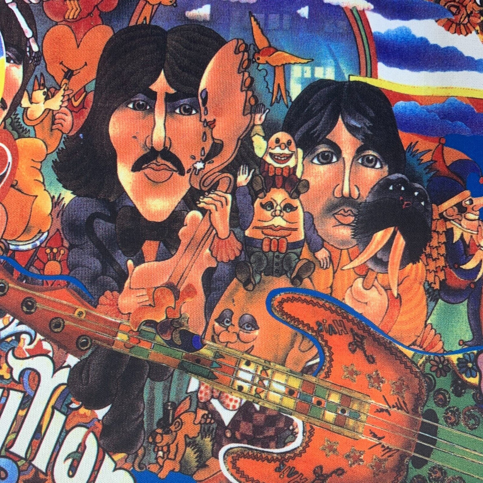 True Vintage Jazz Sport Beatles Revolution Psychedelic Hippie Button Front Shirt