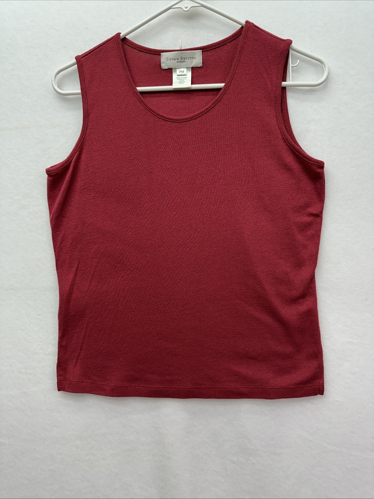 Vintage Susan Bristol Knit Tank Top Women’s Petite Medium Made in Korea