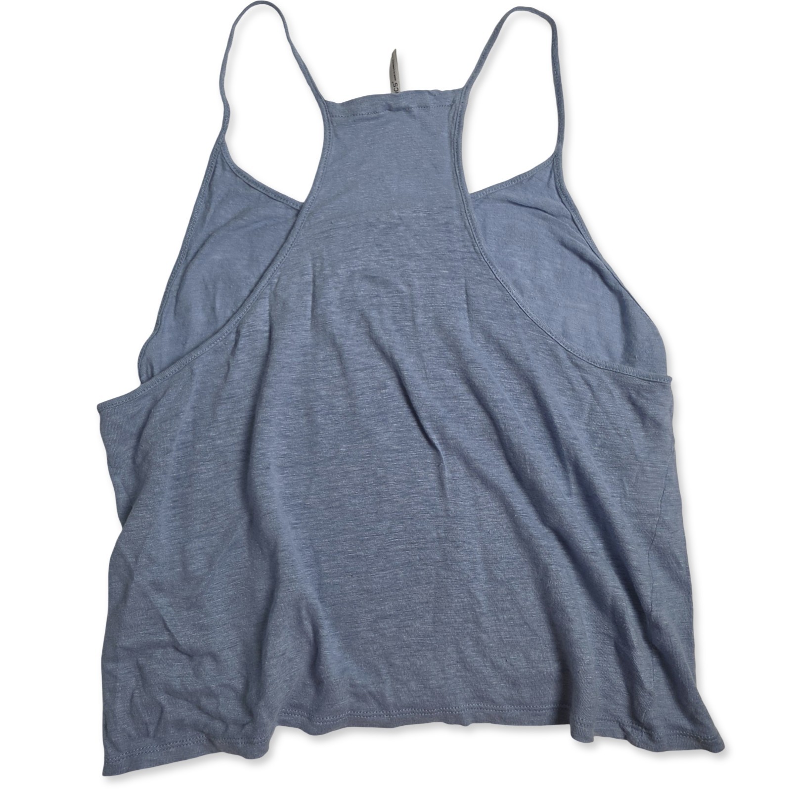 Tresics 100% Linen Blue Racerback Swing Cami Top Wmn’s Size L Coastal Minimalist