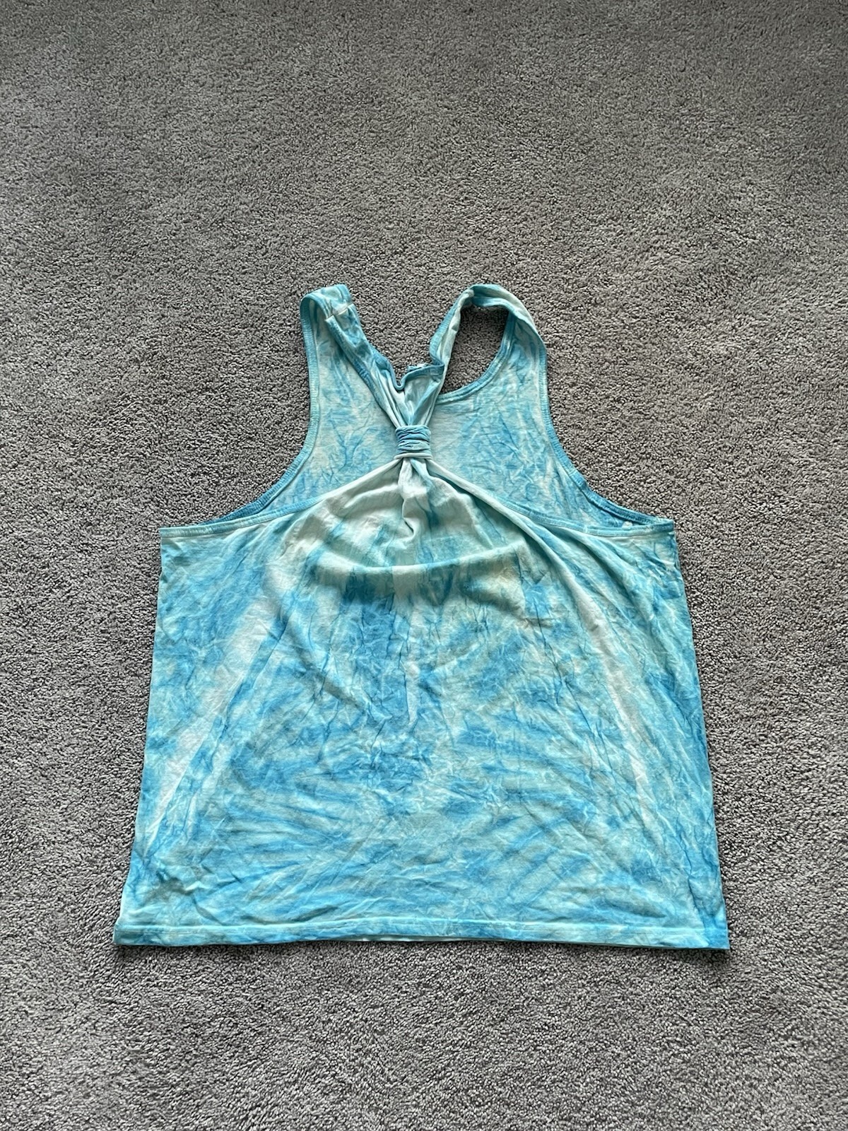 Looney Tunes Tweety Blue/Pink Tie-Dye Racerback Knot Tank Top One Size