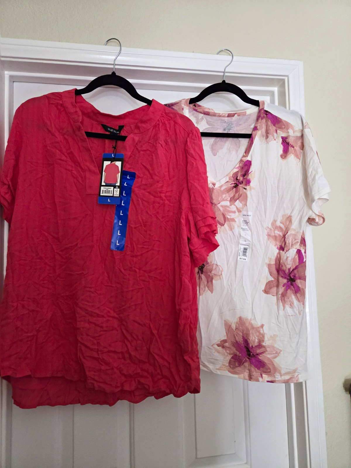 Pink And A Pink Flowered Shirt. L
