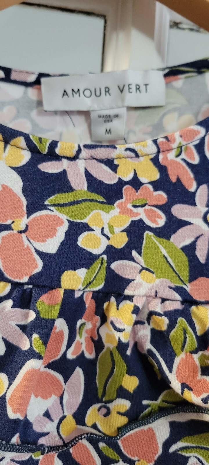 AMOUR VERT Rio Reverie KNIT TOP SIZE MEDIUM MULTI COTTON BLEND NWT
