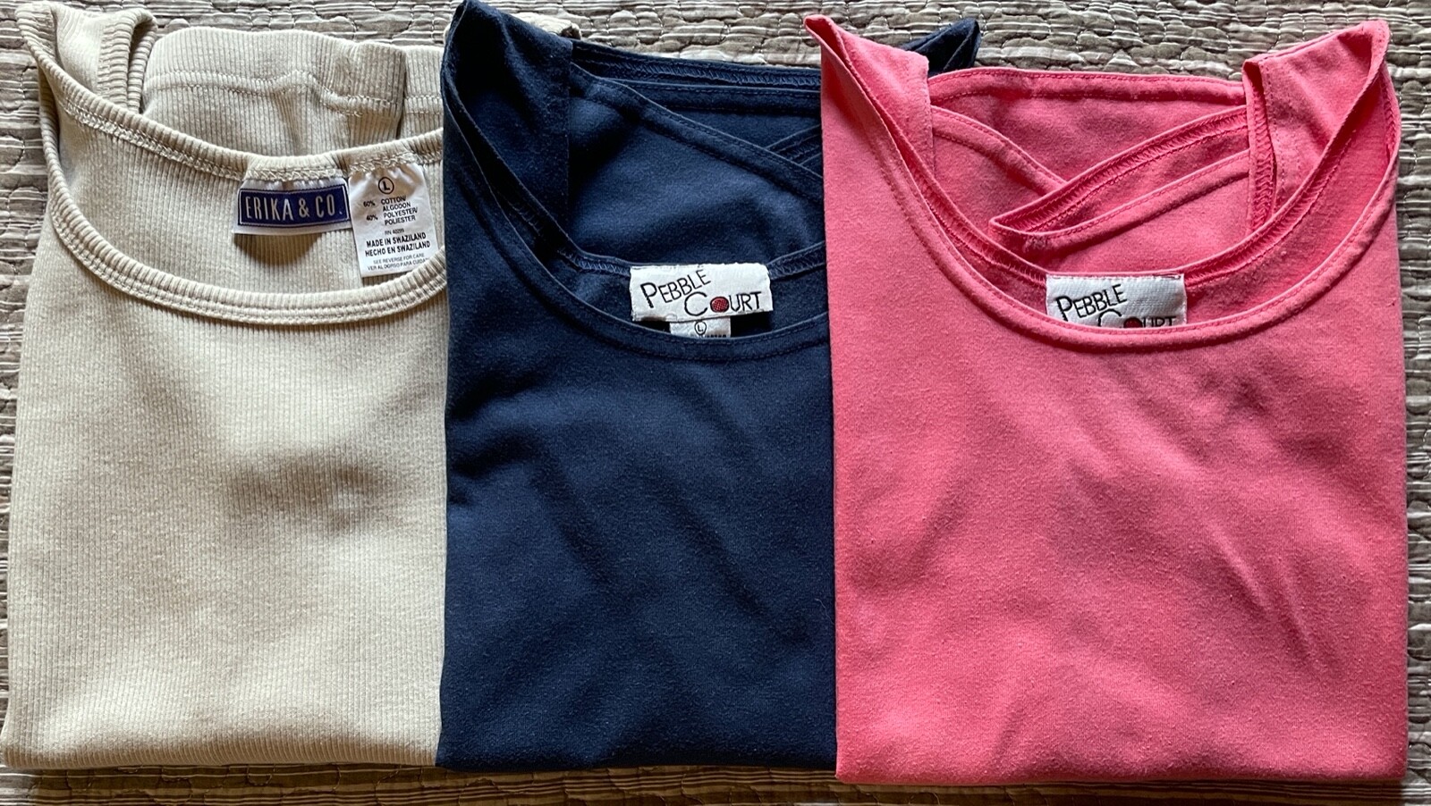 Lot of 3 Various Brands Women’s Tank Tops & Scoop Neck Jerseys Tops Large