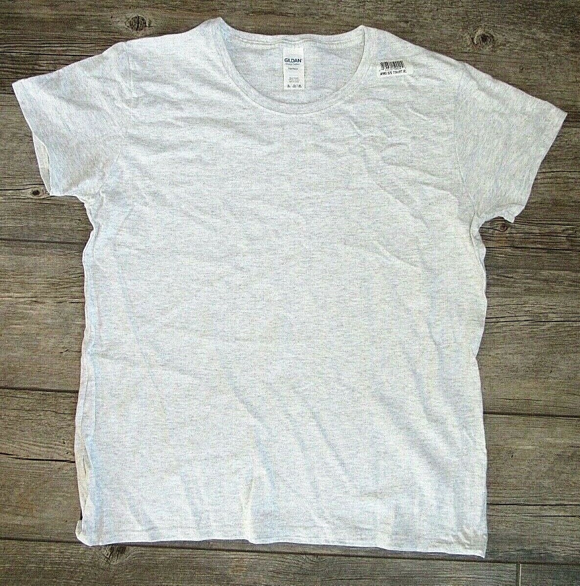 NEW Women’s Gildan Short Sleeve Heavy Cotton Tee – Lt Grey – S, M, L, XL, 2XL