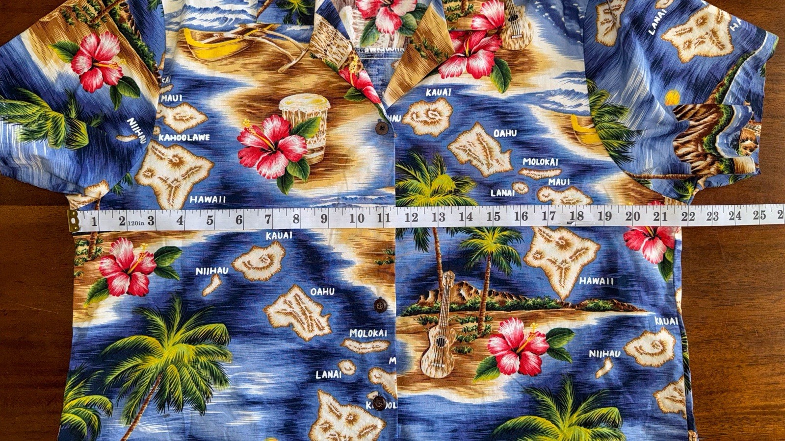 Vtg Puanani RJC Hawaiian Shirt Womens XL Fits L Hawaii USA Cotton Aloha Blouse