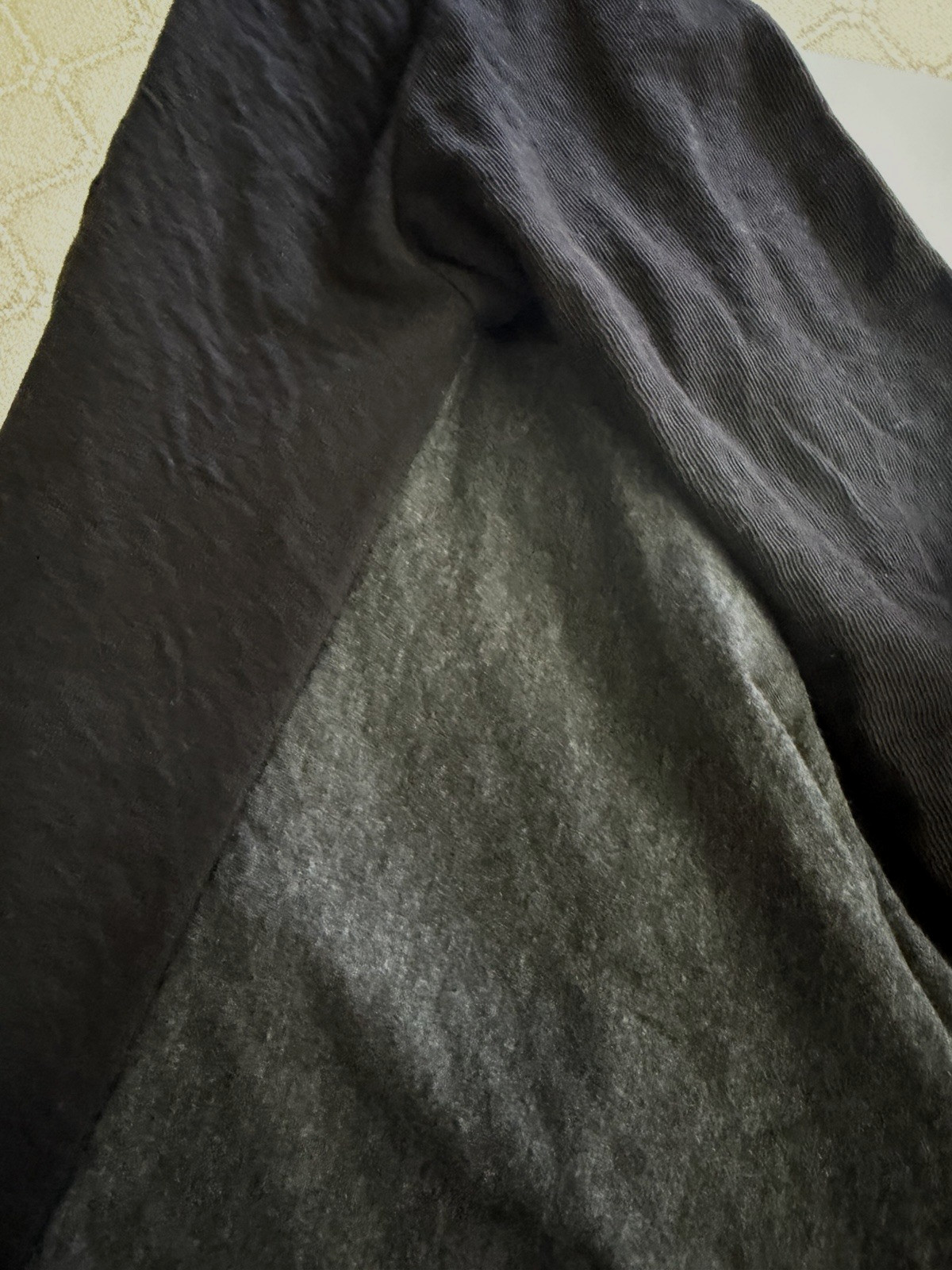 Alembika Shirt X-Large Black Gray Tunic Asymmetrical Stretch Lagenlook Israel