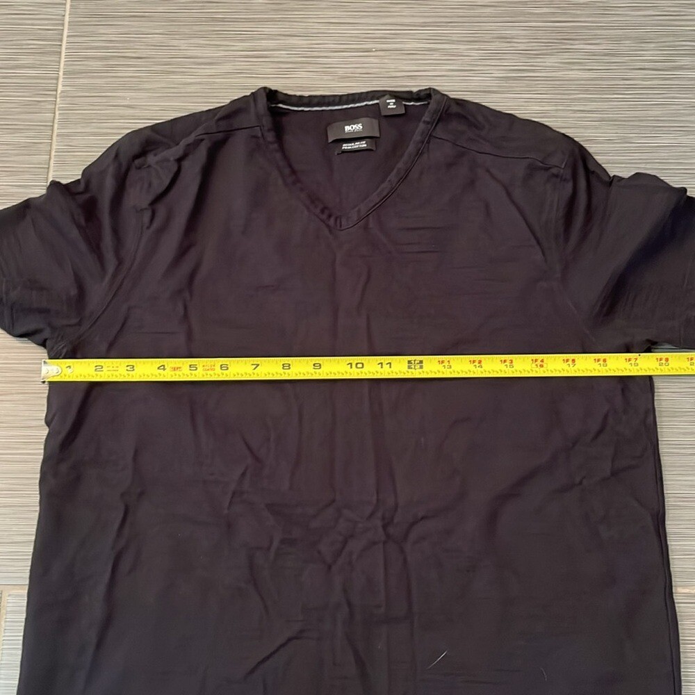 Hugo Boss Women’s Black Relaxed Fit Pima Cotton T-Shirt Sz Large Casual Comfort