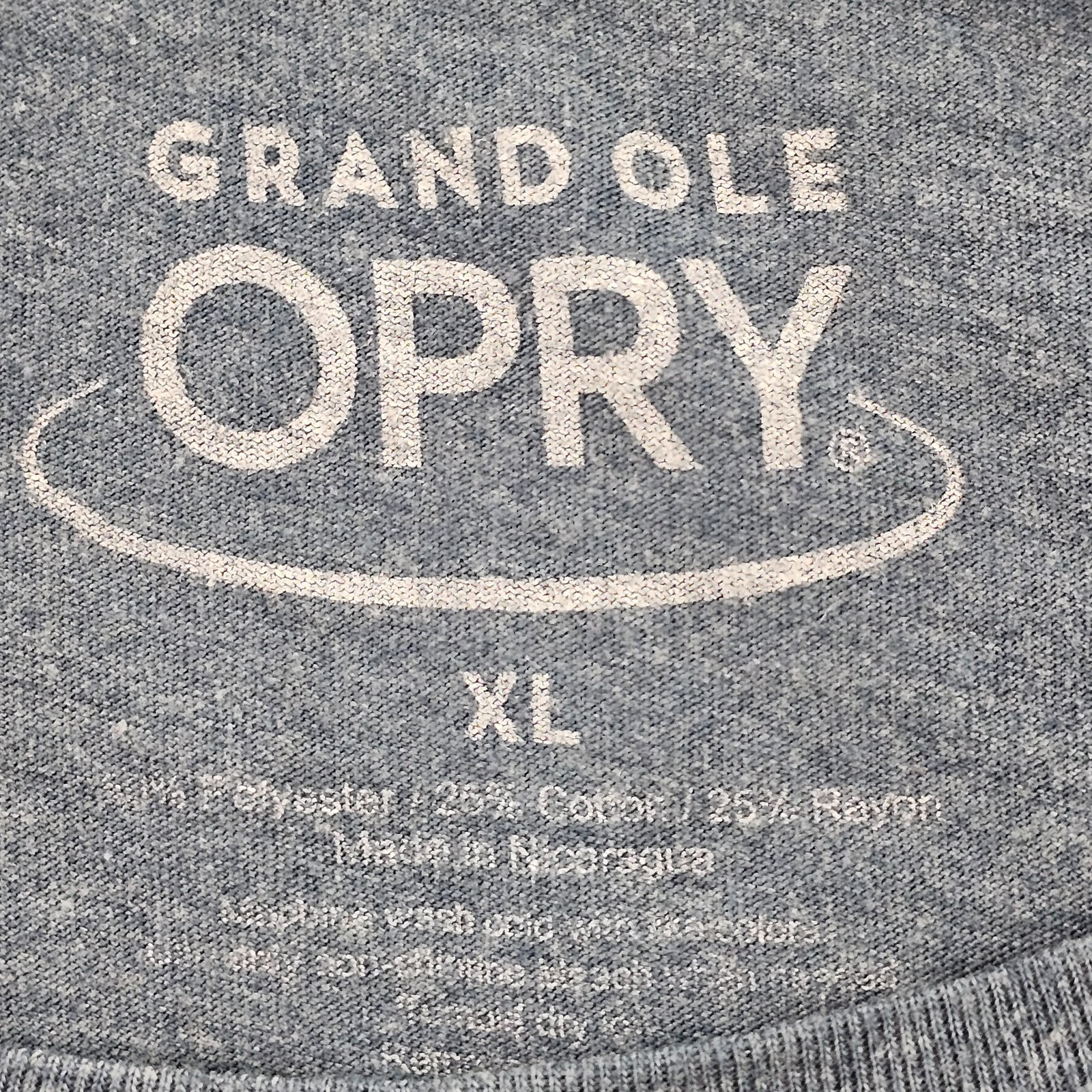 Sweet Country Music Grand Ole Opry Blue Short Sleeve Tri-Blend T-Shirt Womens XL