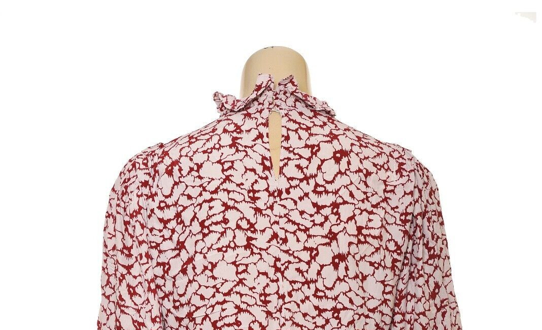 Isabel Marant Printed Top S 36 Women’s Casual High Neck Boho Blouse NWD 40296