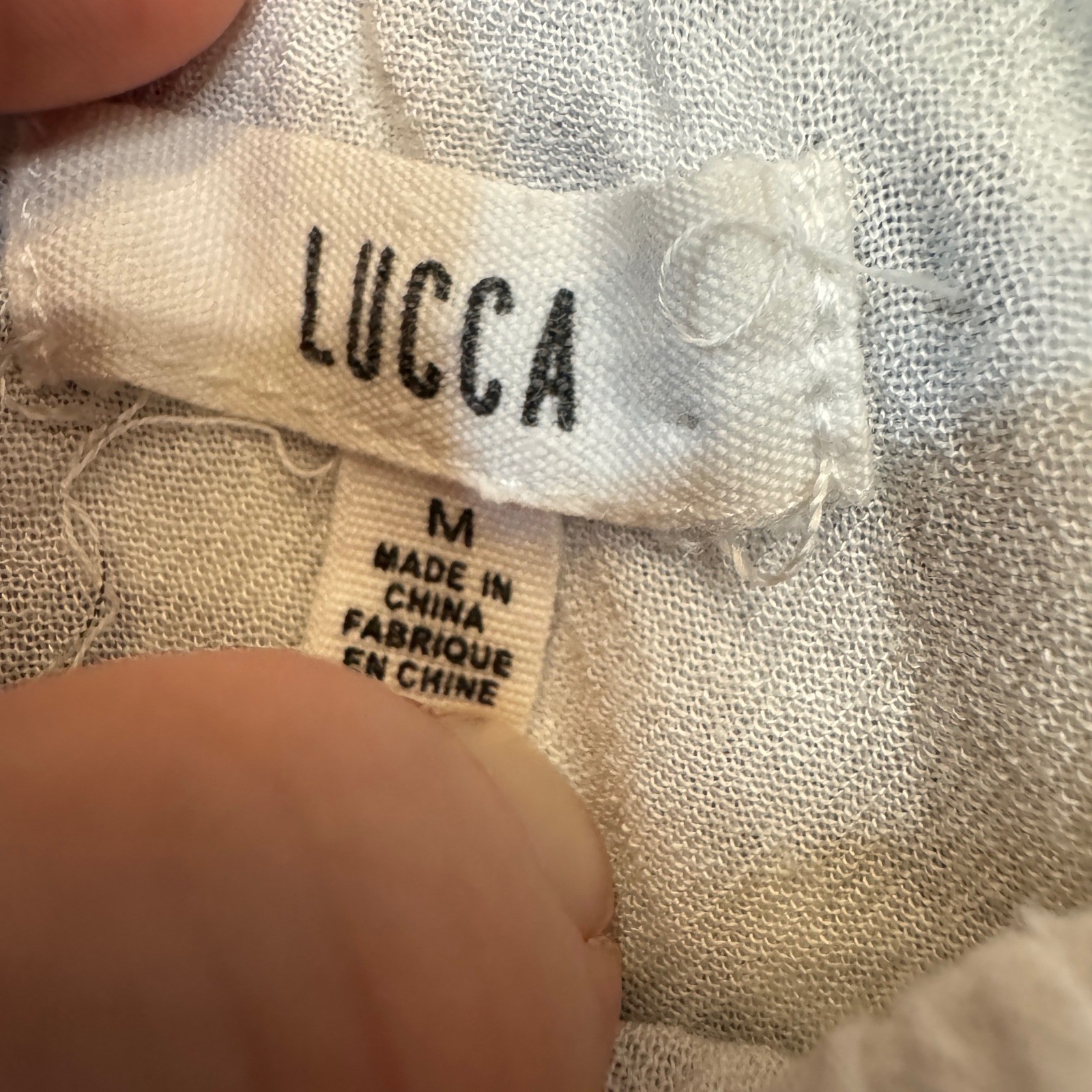 Lucca Off Shoulder Top Gingham Ruffle Flounce Short Sleeve Blouse Medium