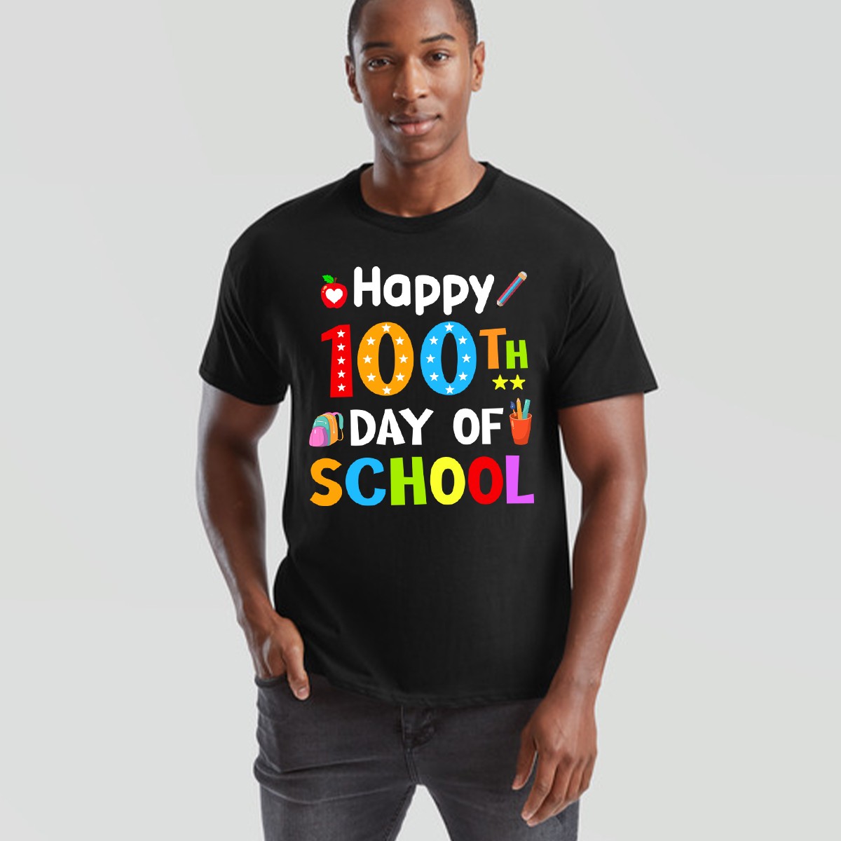Happy 100Th Day Of School 100 Days Of School Mens Womens Unisex Tshirt