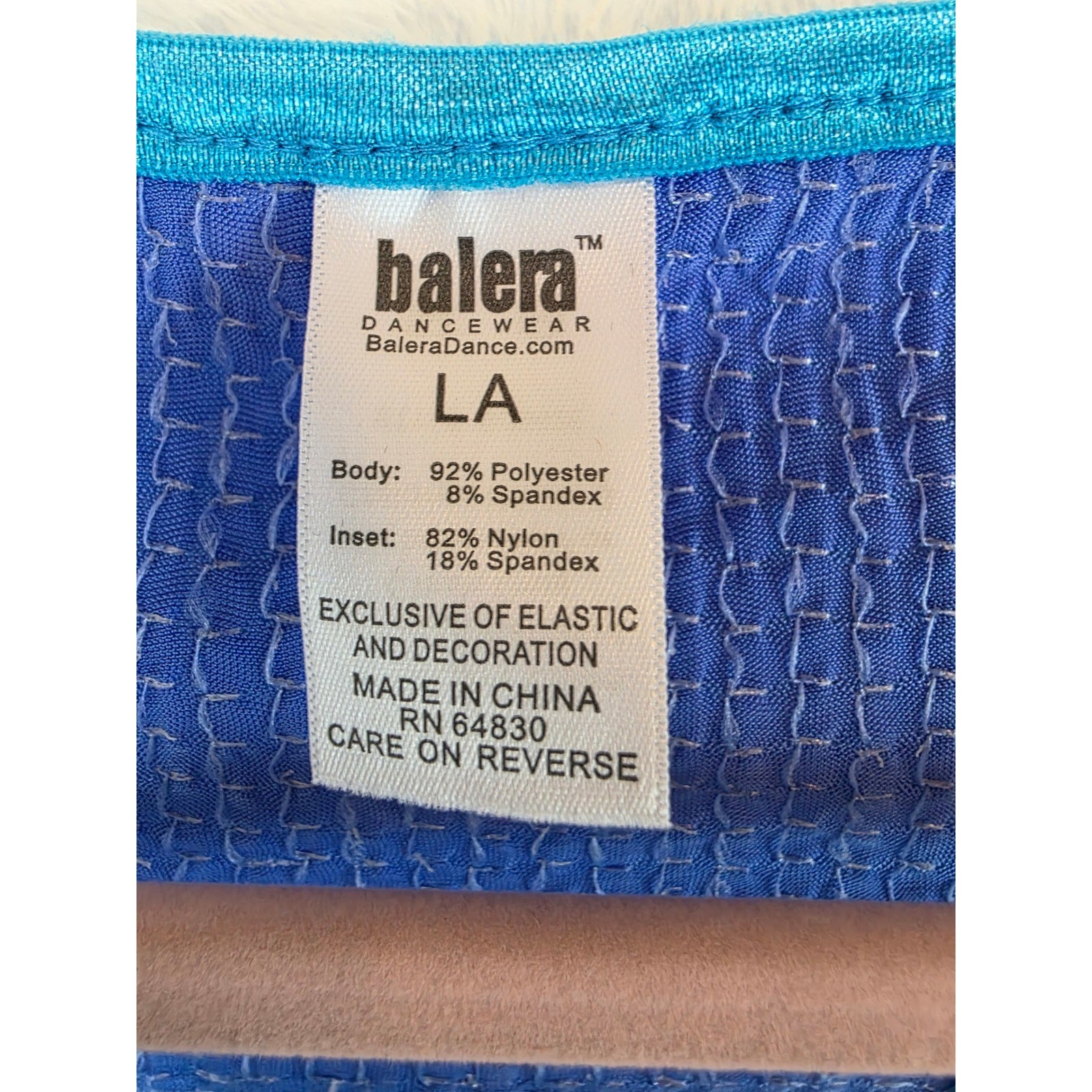 Balera Dancewear Turquoise Sequin Racerback Tank Top Women Large Blue Costume