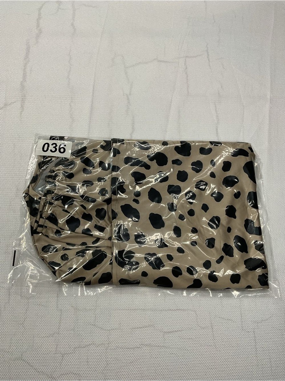 Windsor Black and Beige Leopard Tie-Front Long Sleeve Blouse