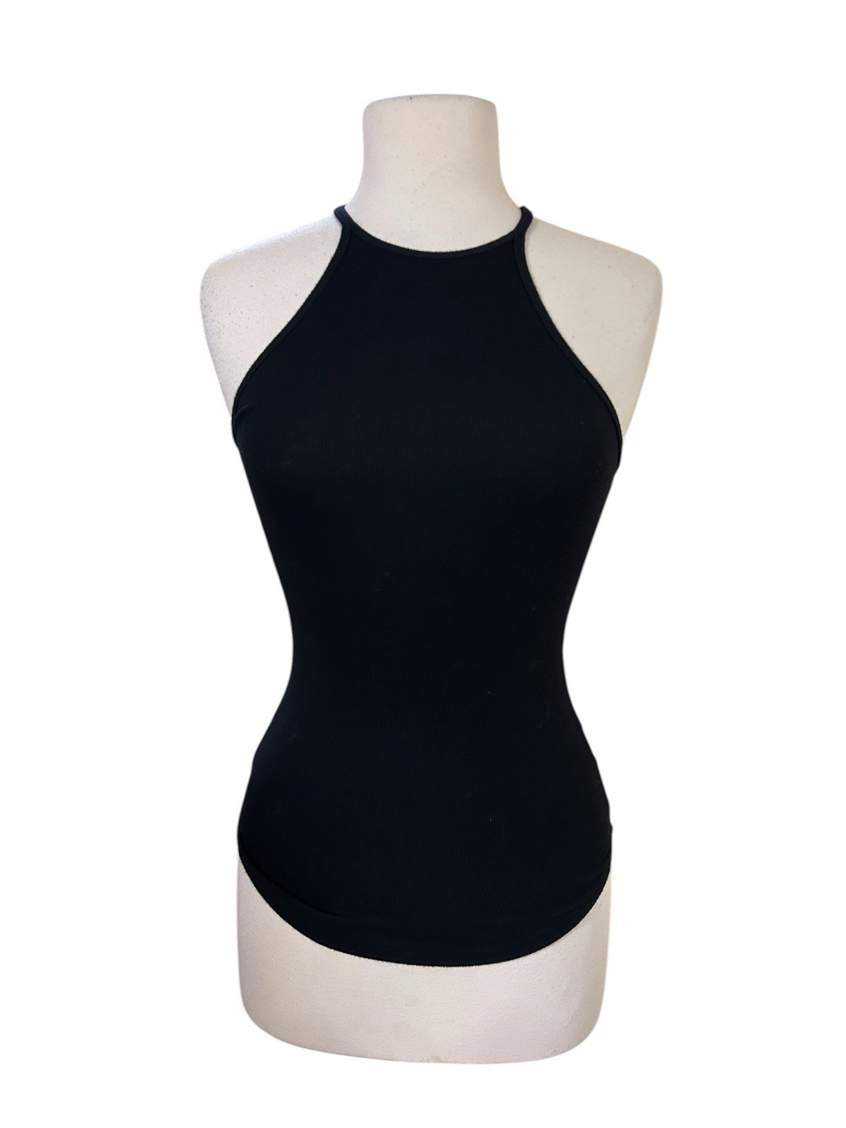 Anthropologie Lilka Ribbed Tank Top Closet Staple Women’s Sz XXS Black Quality