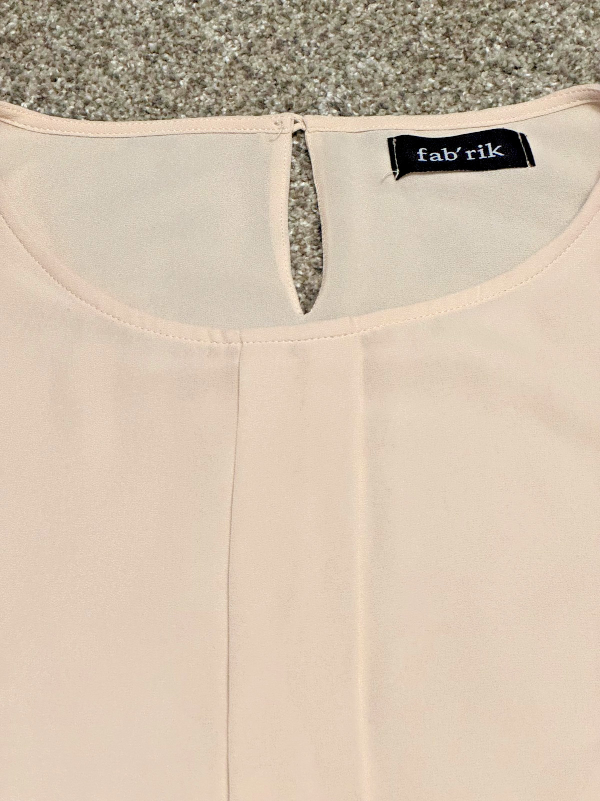 Fabrik Womens Blouse | Cream | Size M | Ruffle Sleeve | Lined Blouse | Fab’rik