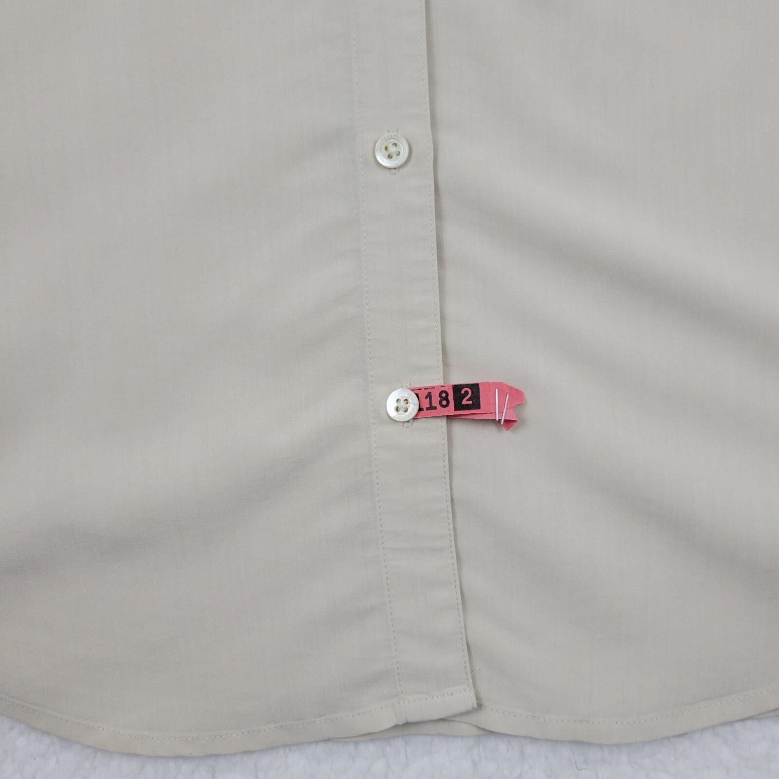 Tommy Bahama Button Up Shirt Modal Polyester Blend Womens Medium M Light Khaki