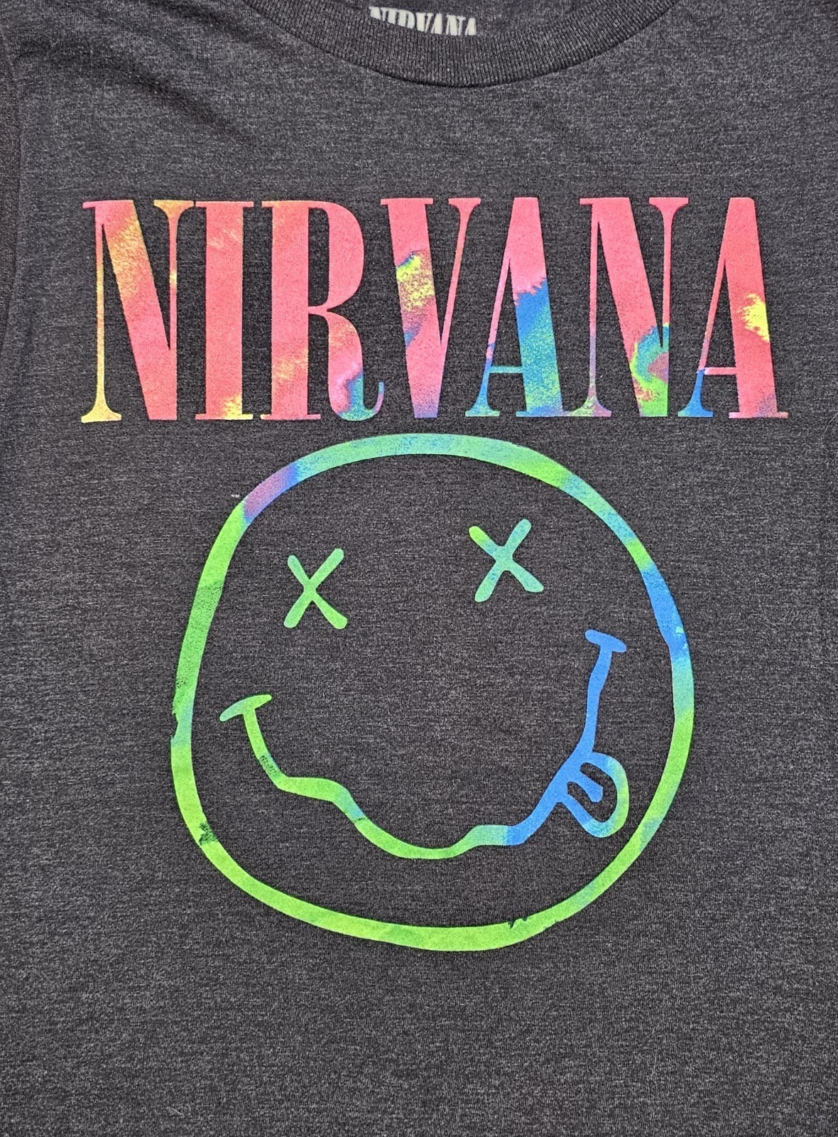 Nirvana Shirt Women’s M Tank Top Ladies Grunge Retro Rock Band Music Tee Gray