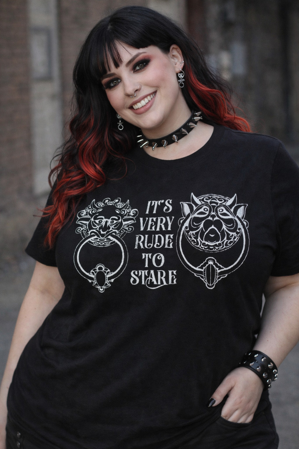 Rude To Stare Door Knockers Tshirt, S-5XL, Labyrinth Movie Shirt, Bowie Tee