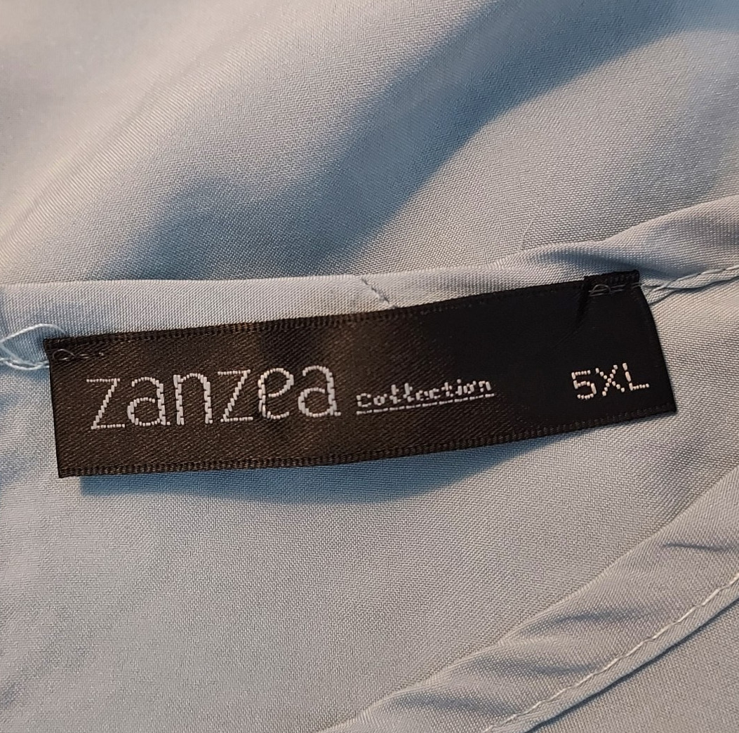 Zanzea Collection Shirt Top Tiered Bell Sleeve Lightweight Blue Women Size 5XL