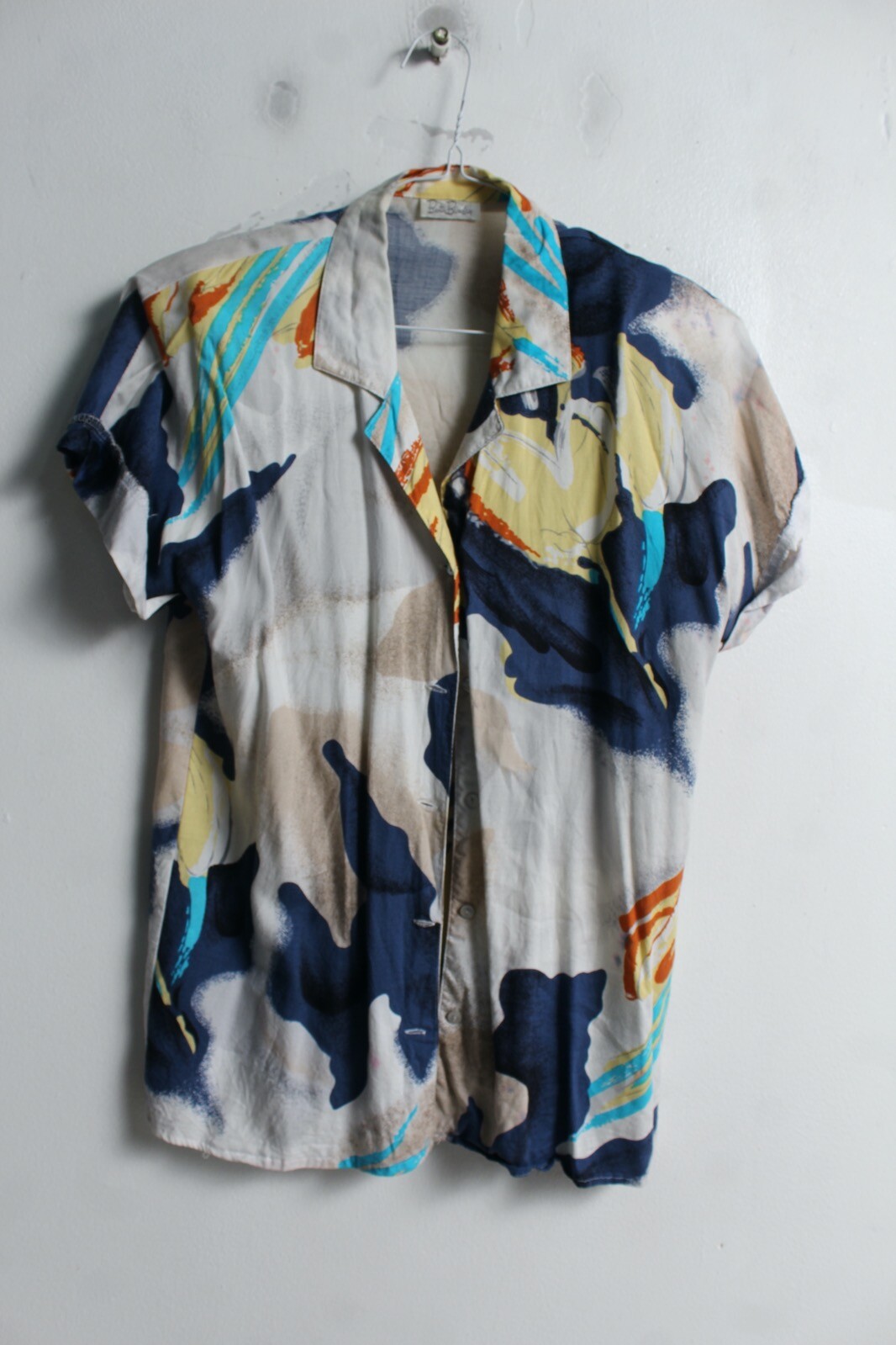 Betty Barclay Womens Vintage Jazzy Blouse with Shoulder Pads – Size 8 (c26)