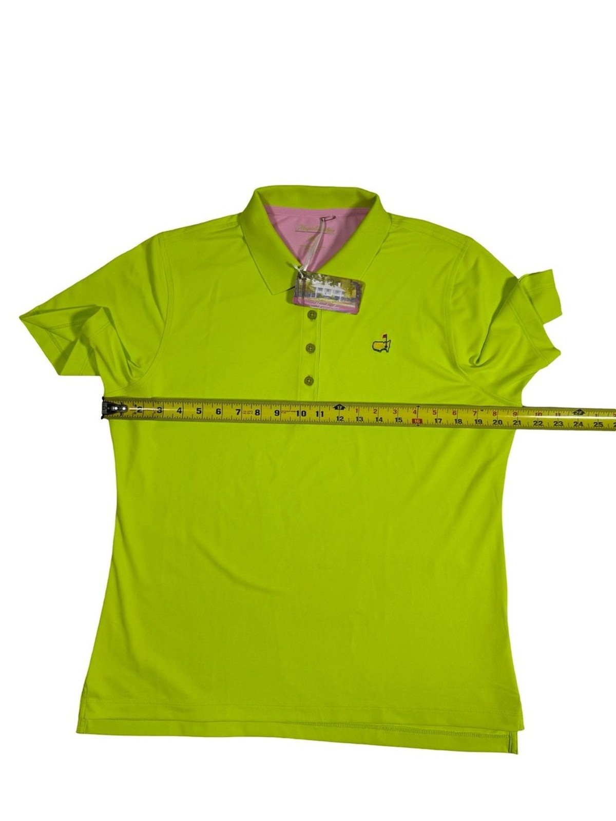 Magnolia Lane Masters Tech Golf Polo Women XL Neon Green Performance Stretch NEW