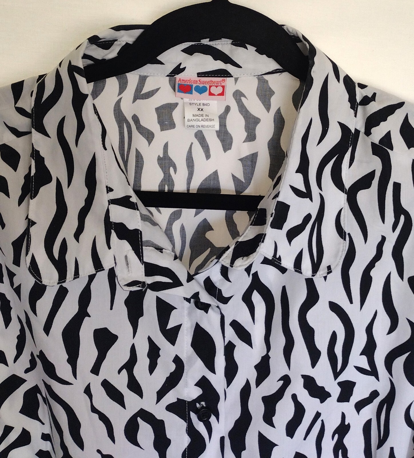American Sweetheart Button Front Tunic Size XX Short Sleeve Style B4D Buttons