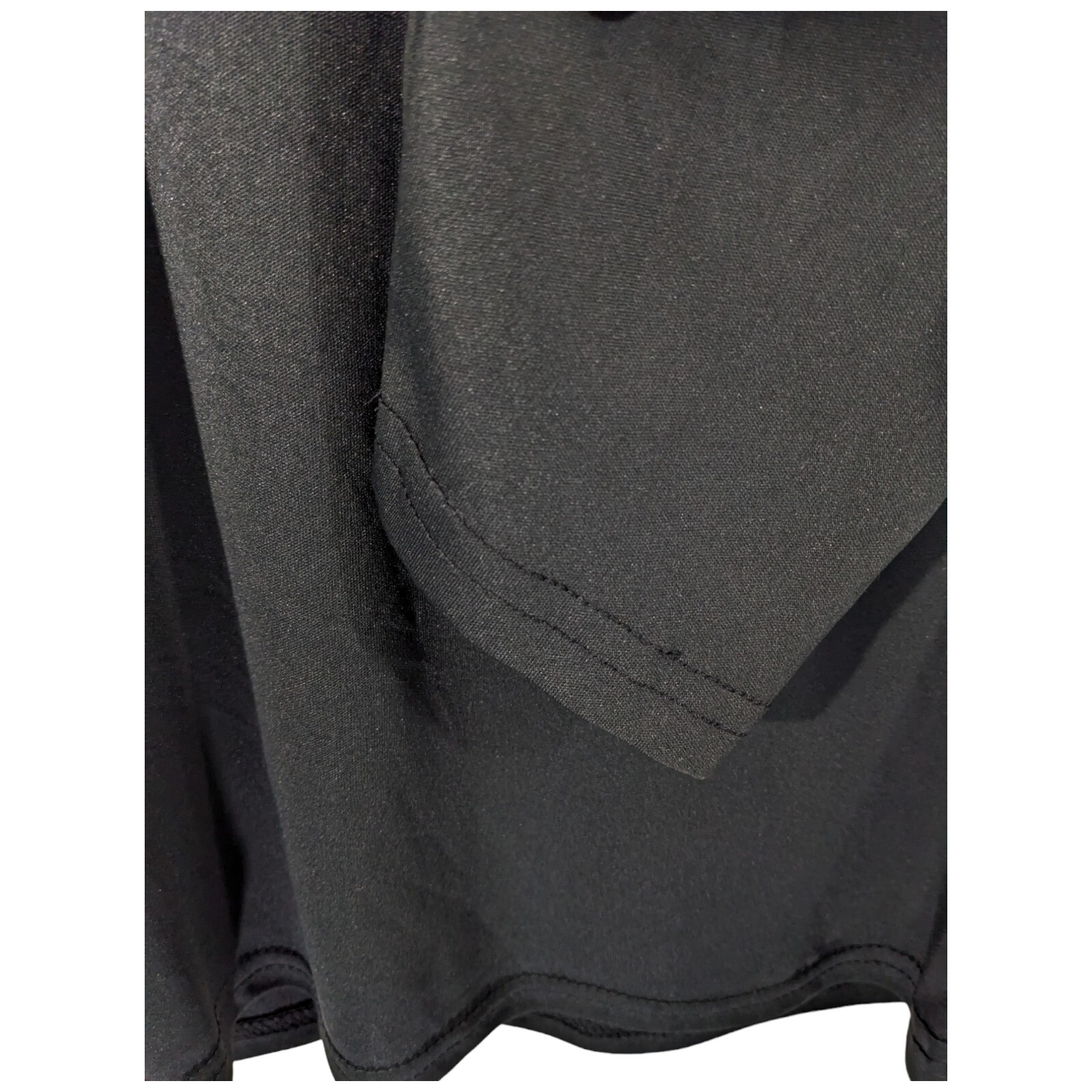 Womens Plain Black Long Sleeve Tee Shirt with Short Top XL Pullover Lightweight