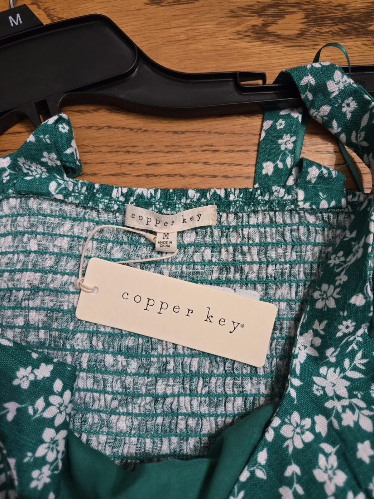 NWT COPPER KEY 2-Piece Women’s Green Floral Sleeveless Blouse And Skort Sz M