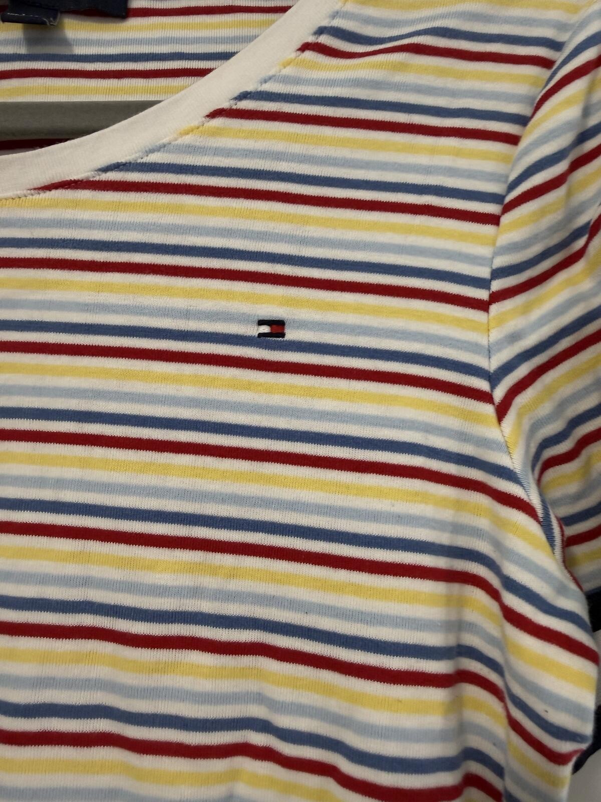 Tommy Hilfiger Striped Short Sleeve Shirt with Bow Detail