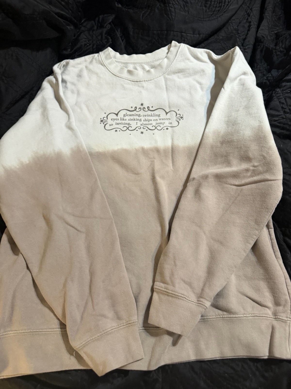Taylor Swift Beige Gold Rush CONCERT XL Fleece Crewneck Pullover Sweatshirt
