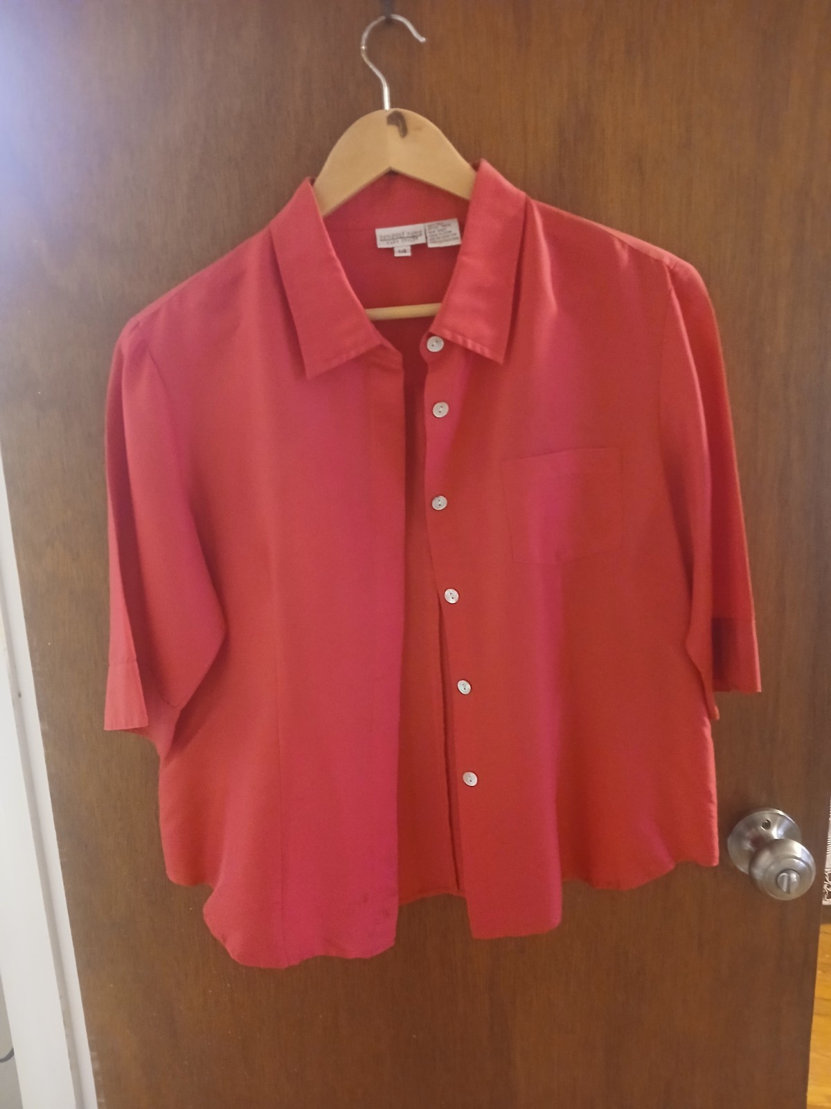 Vintage Newport News Silk Shirt – Hot Pink, Size 14