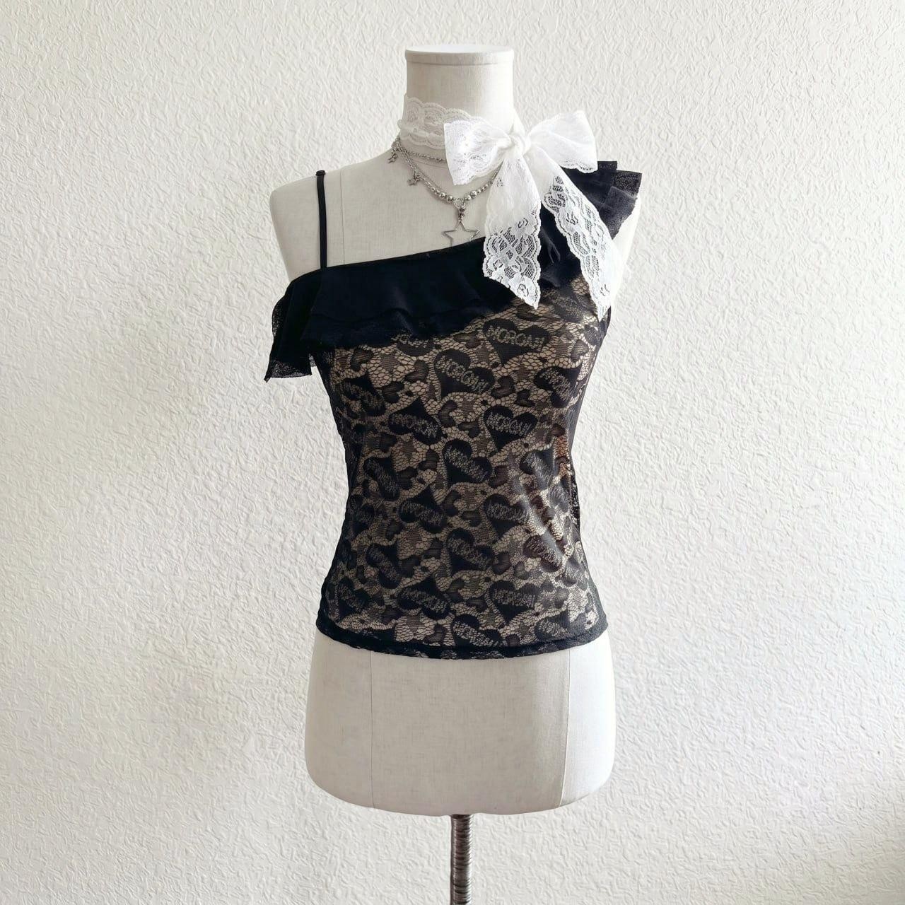 Morgan De Toi Black Fairygrunge Top Layered Asymmetrical Gothic Whimsy Size S