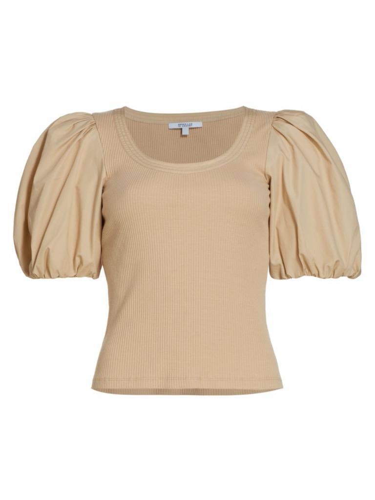 NWOT Derek Lam 10 Crosby Beige Willa Balloon Sleeve Top Size XS $225