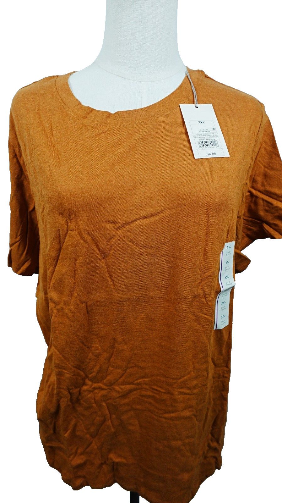 2-Pack A New Day Women’s Basic T-Shirt Brown Size XXL Soft Comfortable Tee