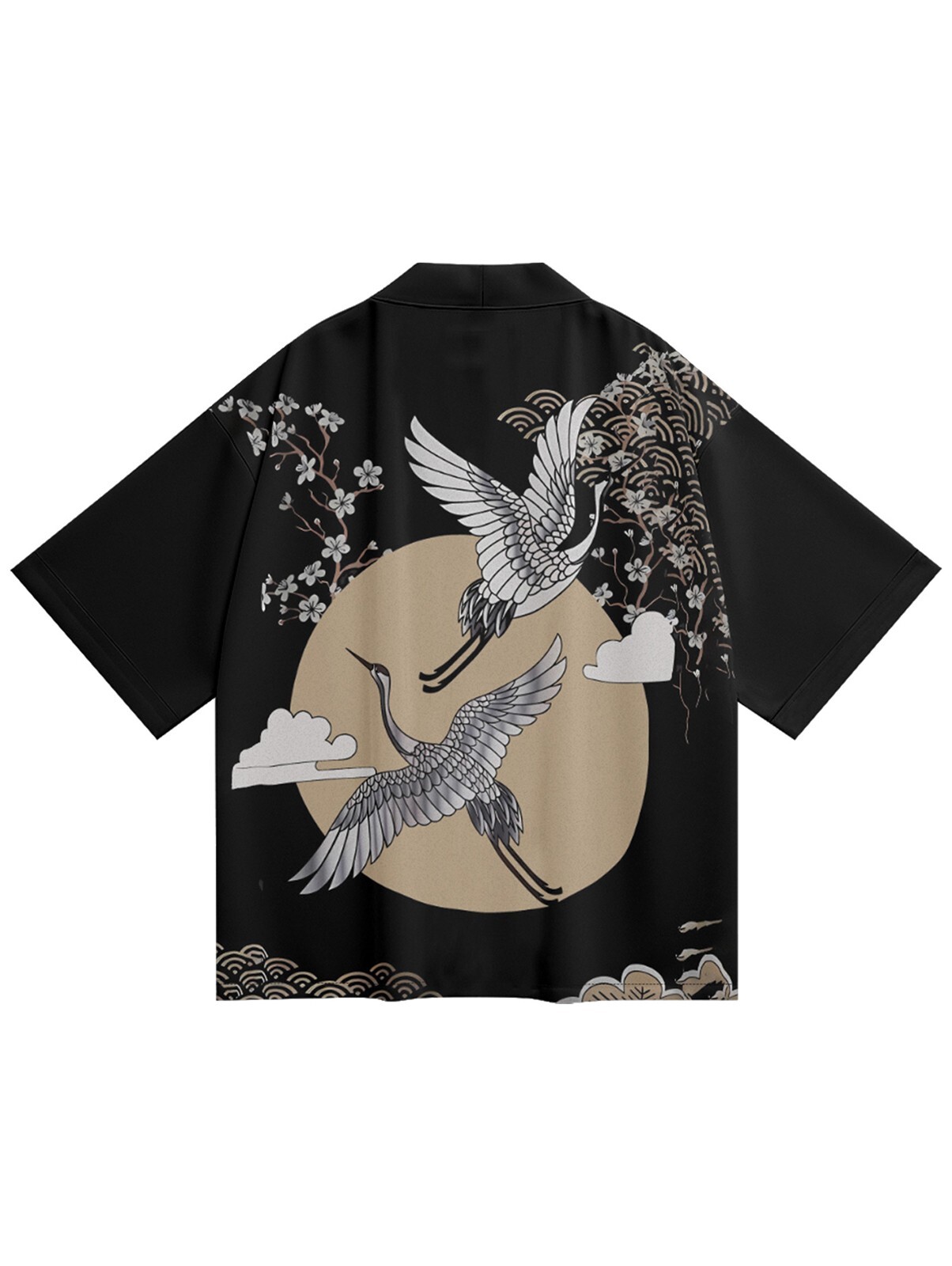 Niepce Unisex Japanese Graphic Lightweight Kimono Cardigan Shirt Tops