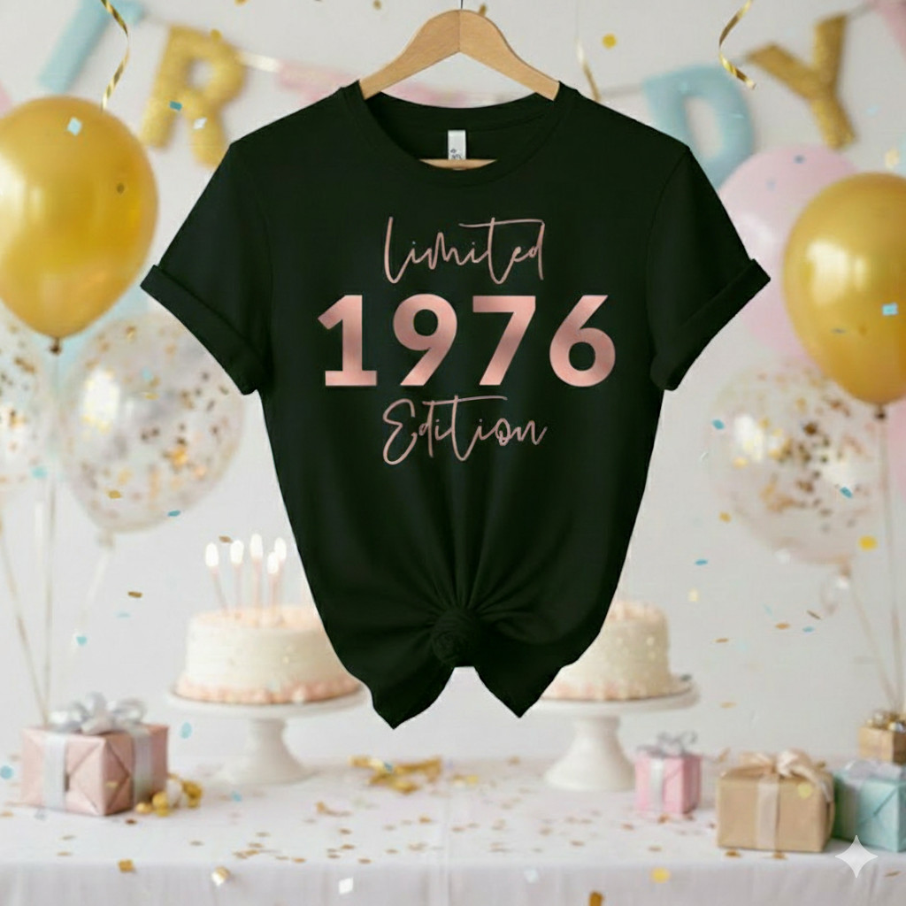 Limited Edition 1976 T-shirt for 50th Birthday – Gift for Her – Milestone