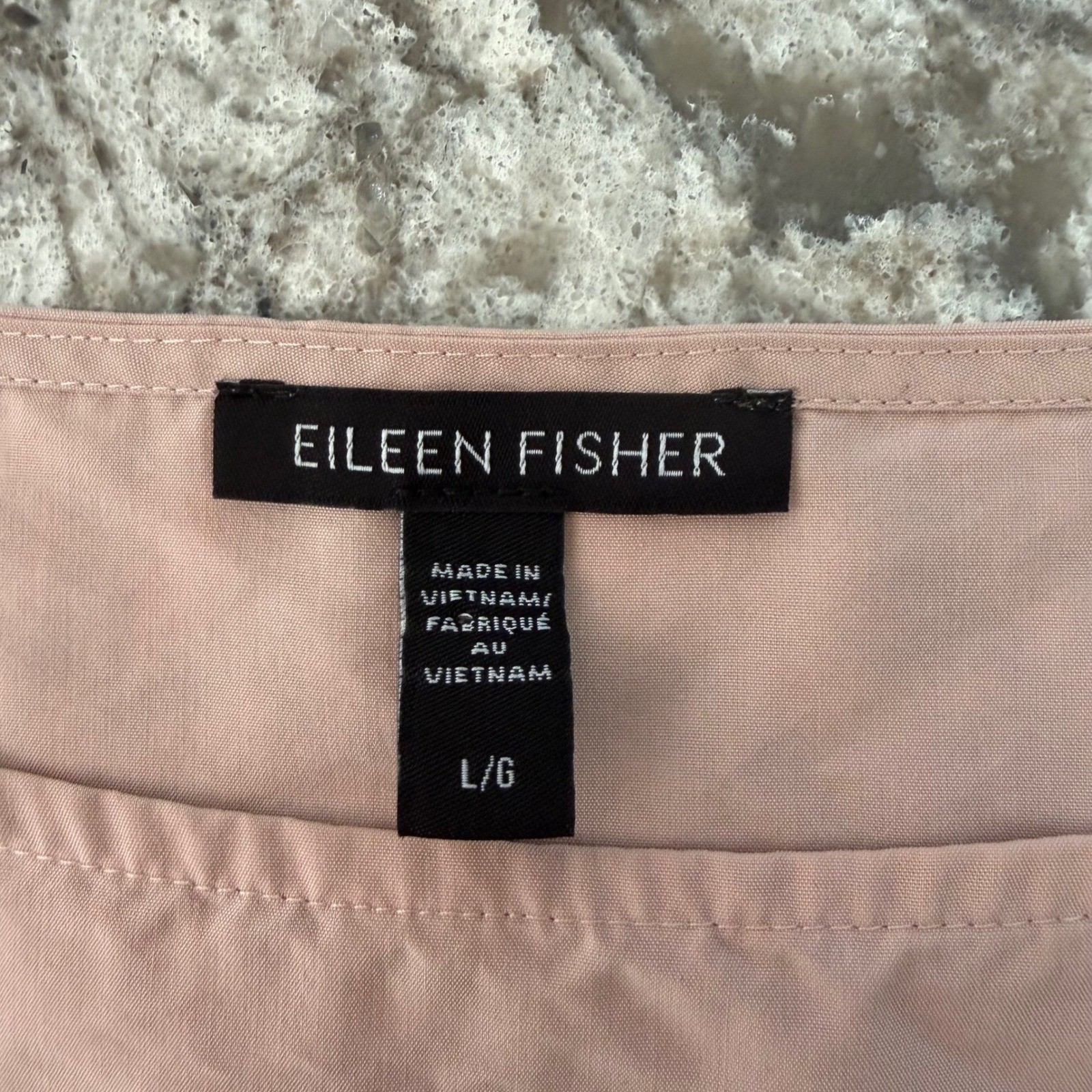 Eileen Fisher Blush Pink Dolman Cap Sleeve Blouse Boxy Lagenlook Lyocell Large