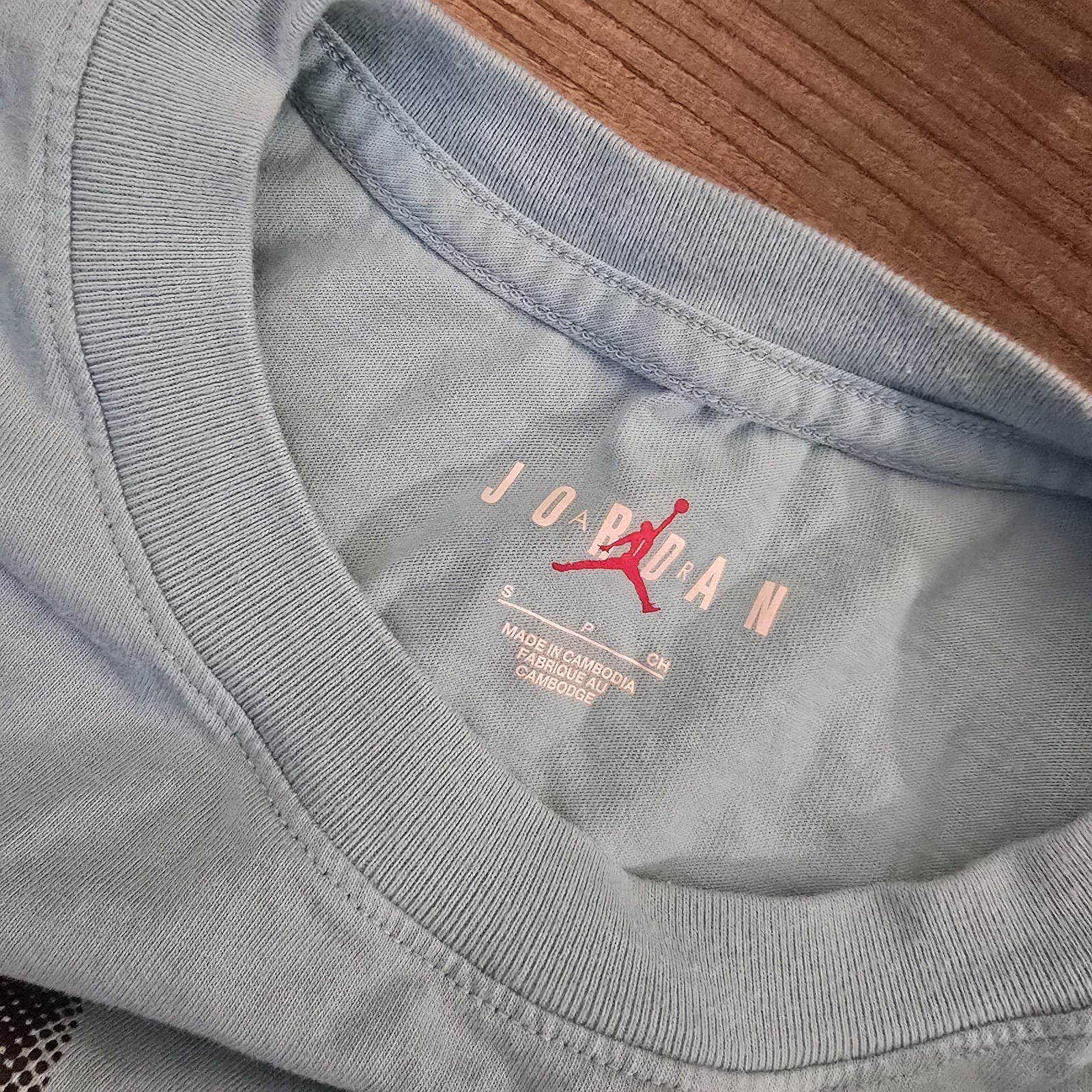 Air Jordan (Her)itage Womens S Michael Jordan T-Shirt Aqua Blue White 23 MJ