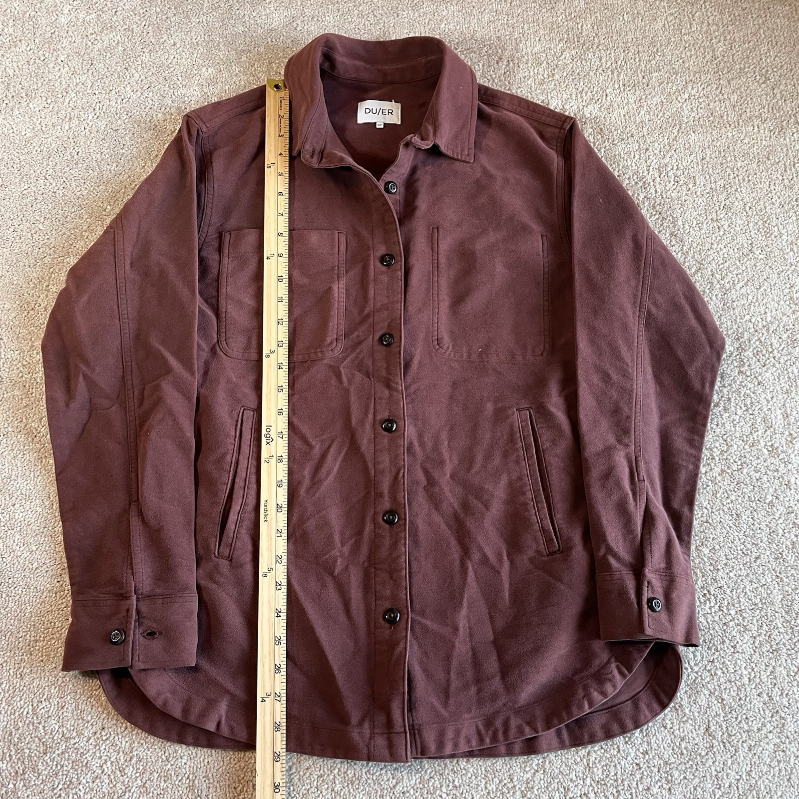 DU/ER Moleskin Black Button-down Shirt Women’s Small