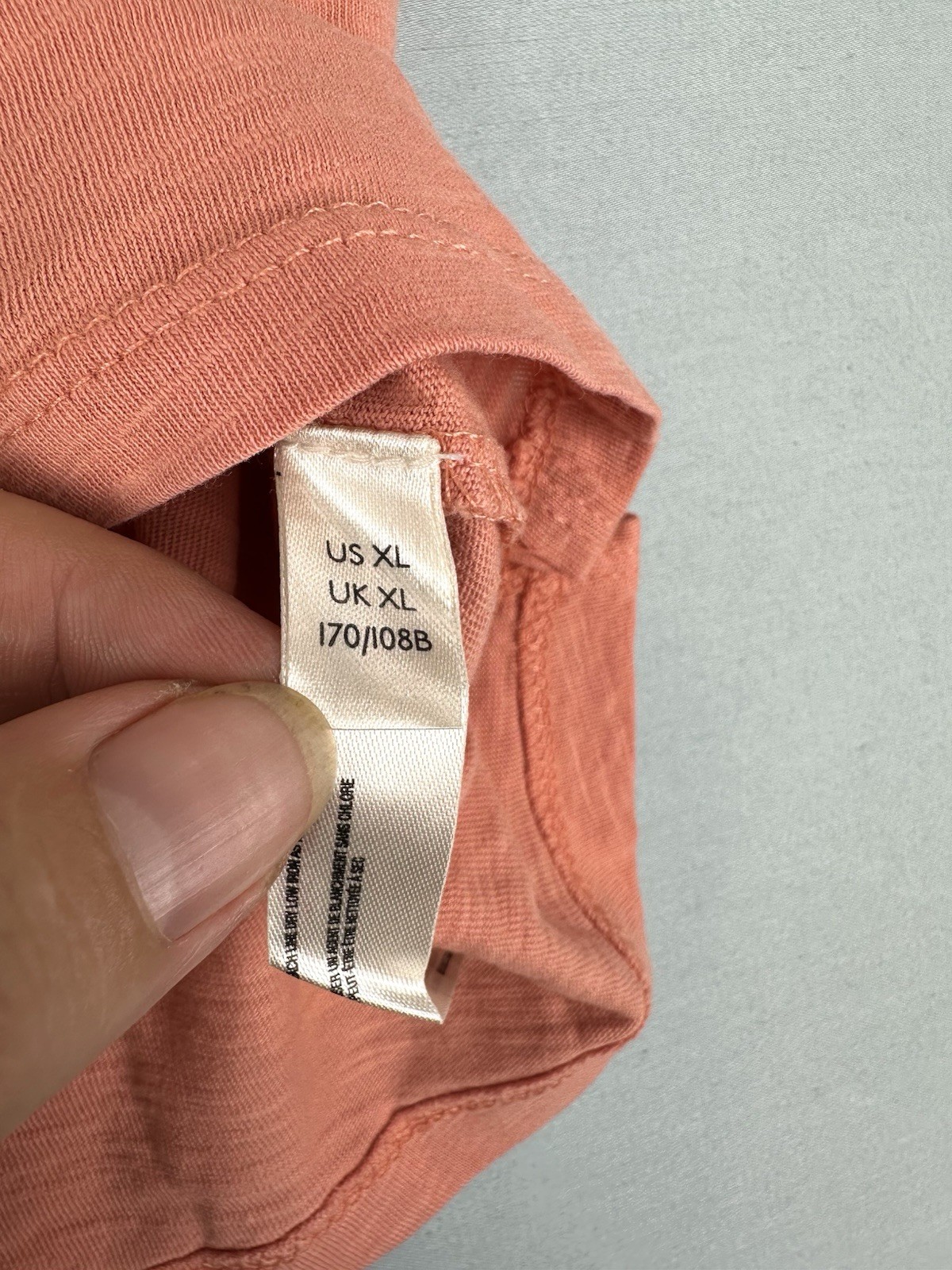 NWT Daily Practice Anthropologie Women’s T Shirt Round Neck Coral Pink Size XL