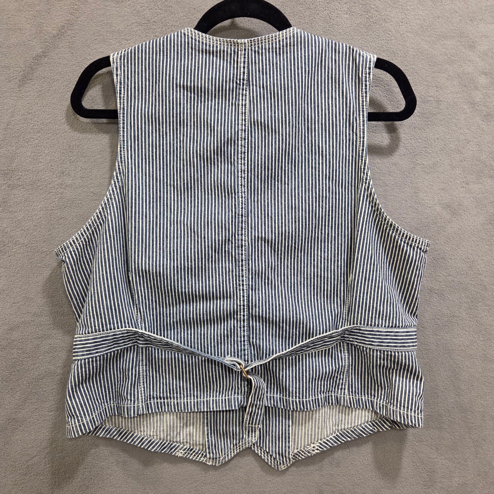 Lauren Jeans Co Ralph Lauren Striped Vest Women’s Size XL Railroad Americana